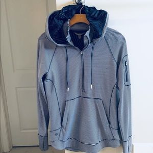 Athleta stripe hoodie pull over size Small